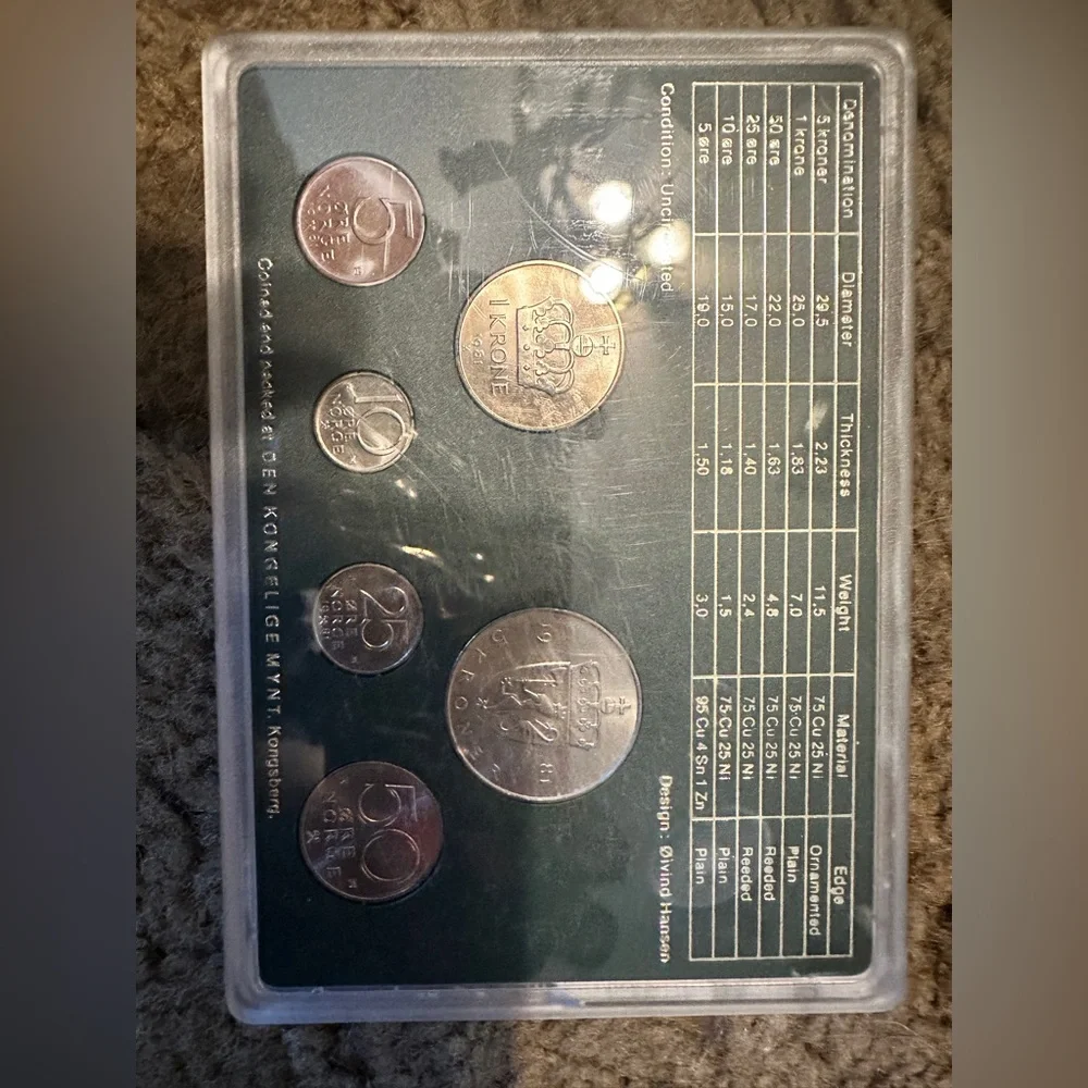 Norway 1981 Coin Set Display - Picture 3 of 3